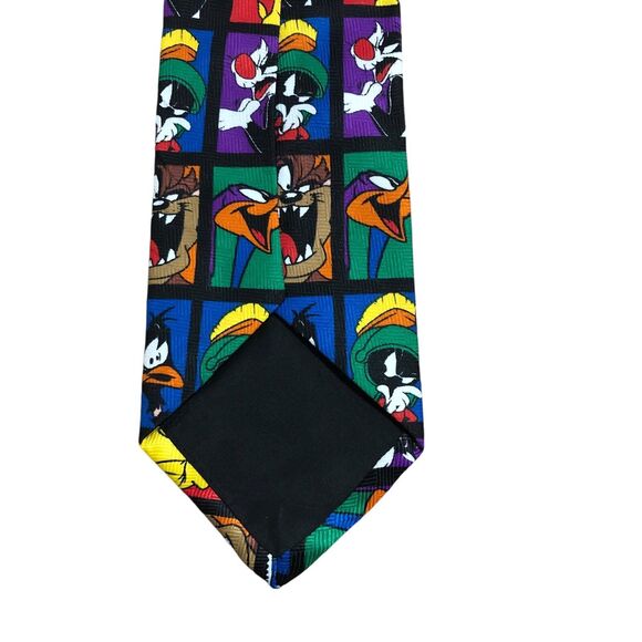 Vintage 90s Looney Tunes Men's Tie USPS Stamp Collection Warner Bros Cartoon USA - Picture 10 of 14